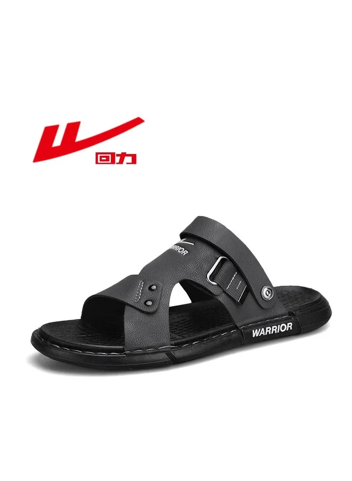 Men's Two Piece Leather Surface Casual And Comfortable Sandals