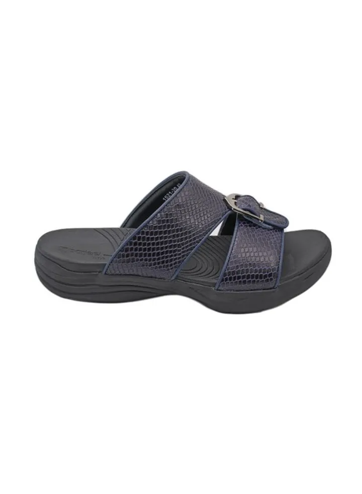 Flat Arabic Sandal Navy Blue/Black