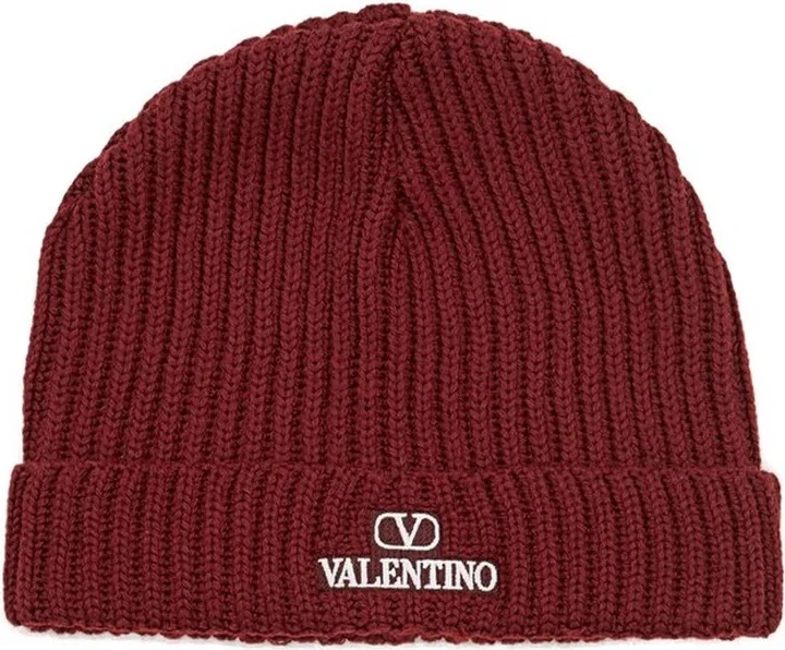 Valentino Logo Embroidered Beanie