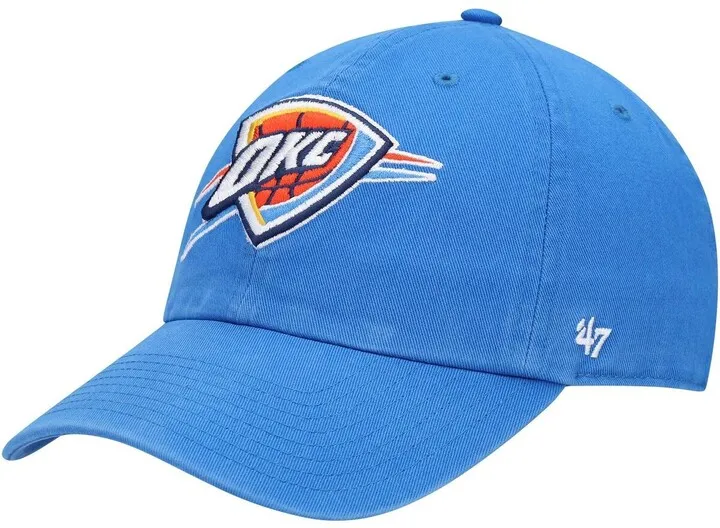 Men's Blue Oklahoma City Thunder Team Clean Up Adjustable Hat