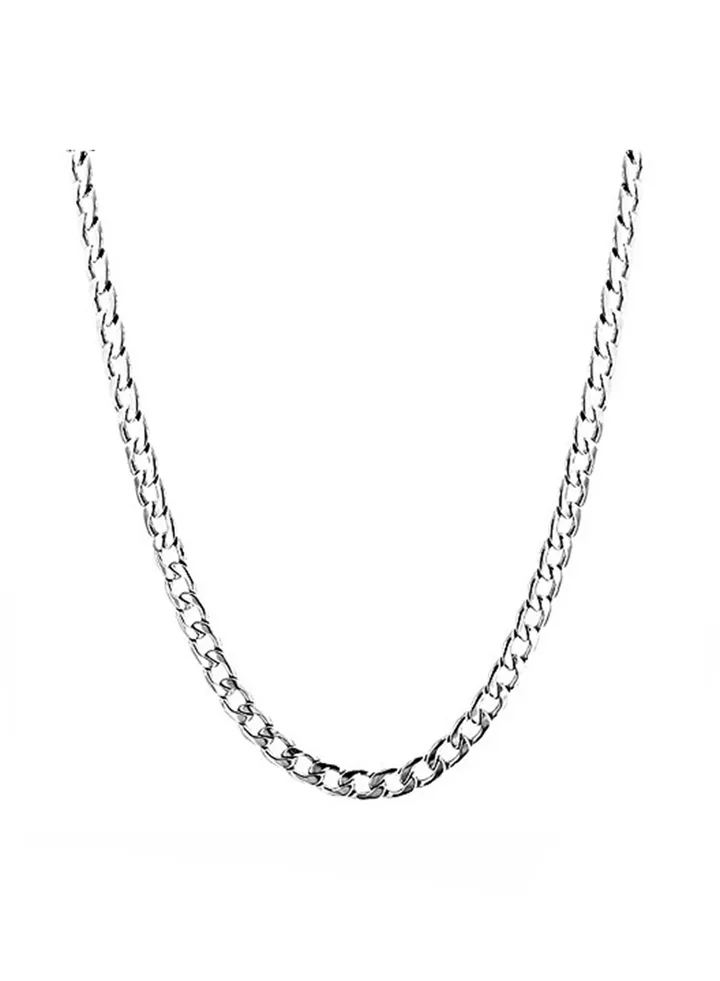 Stainless Steel Curb Chain Necklace