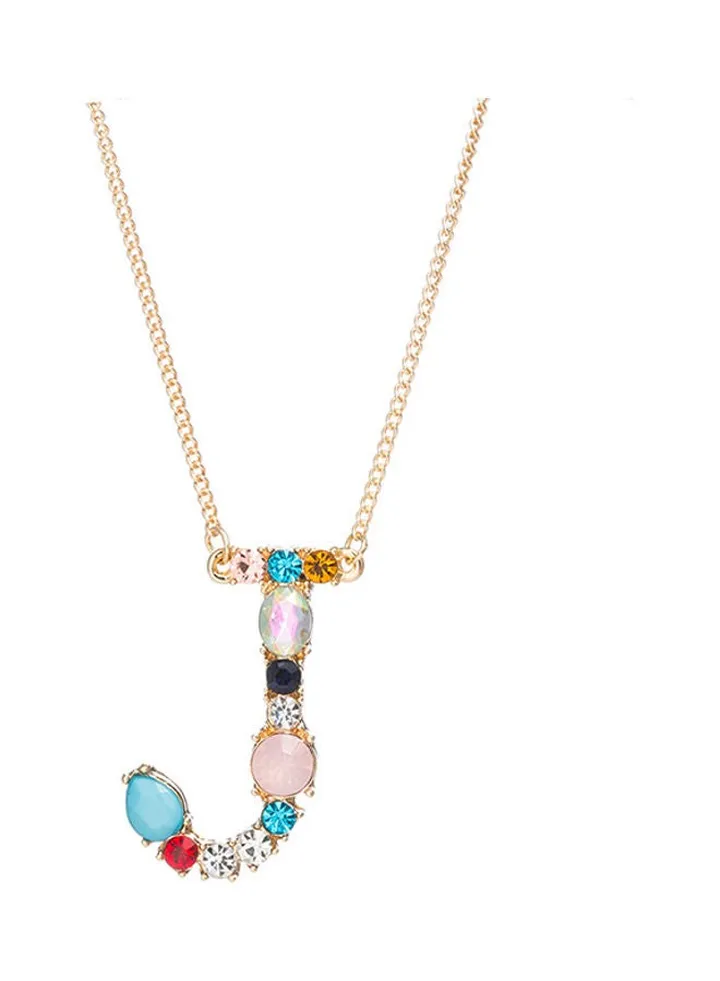 J Letter Pendant Necklace