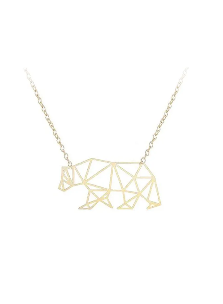 Copper Polar Bear Pendant Necklace