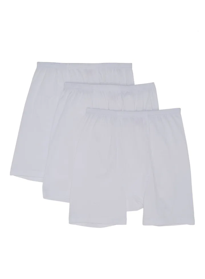 3-Piece Cotton Boxers White