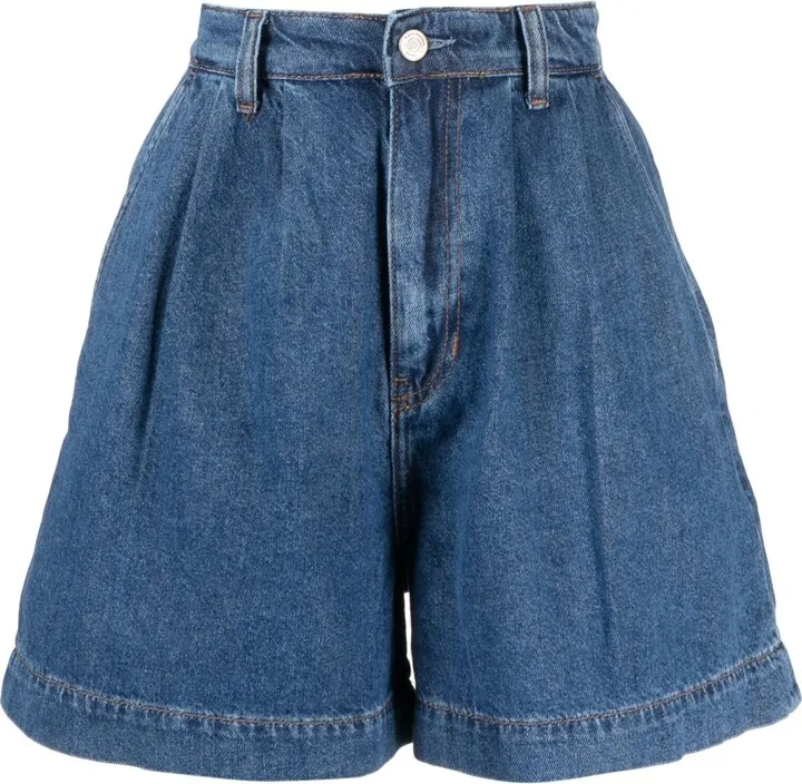 Francis high-waisted denim shorts