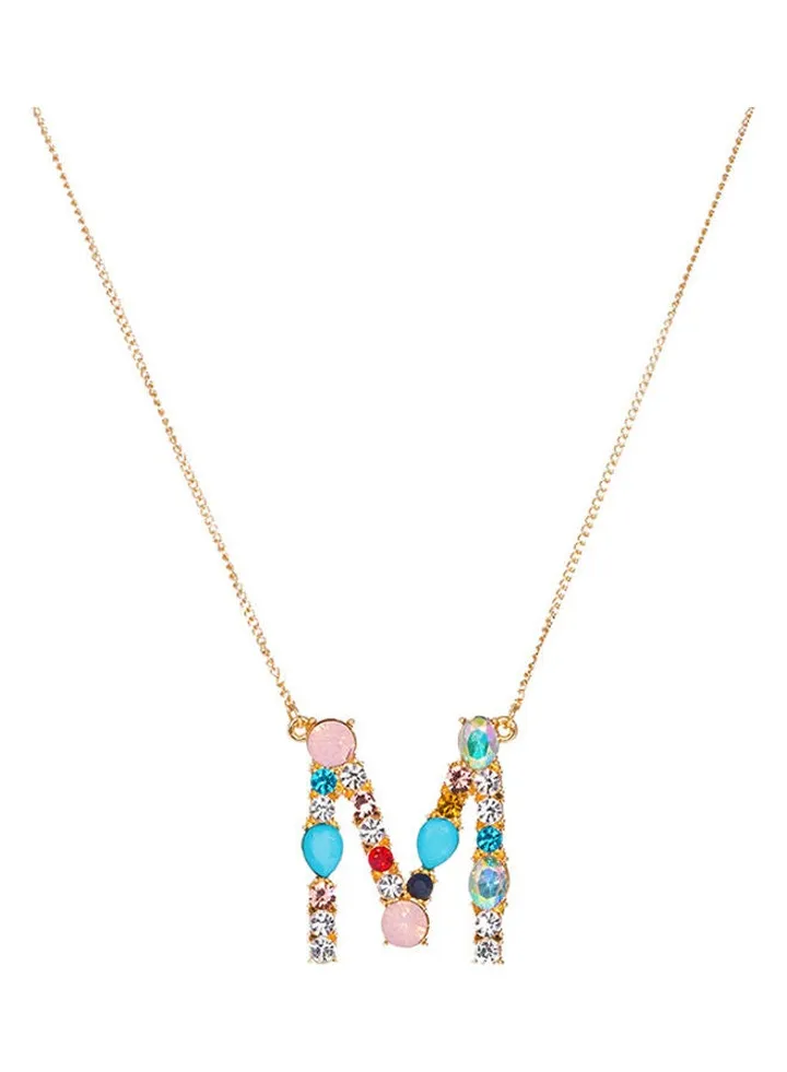 M Letter Pendant Necklace