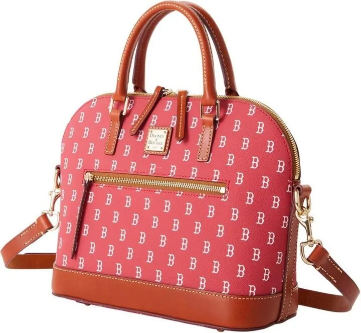 Women's Dooney & Bourke Boston Red Sox Signature Domed Zip Satchel Purse