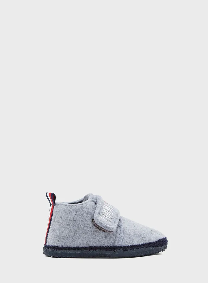 Kids Logo Strap Velcro Sneakers