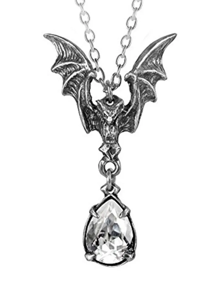 Brass La Nuit Bat Pendant Necklace
