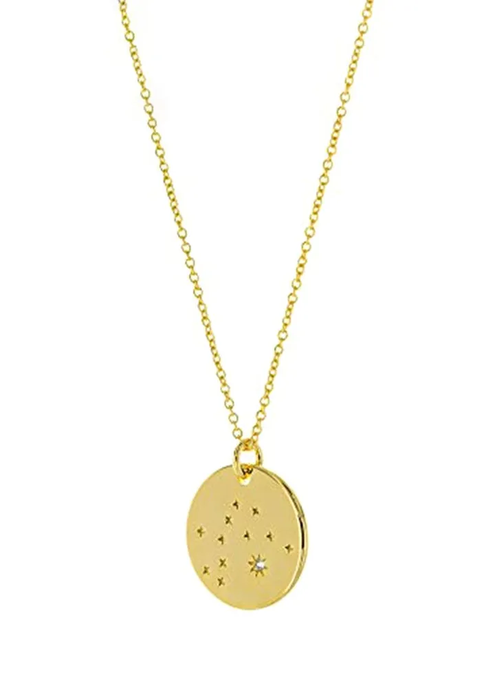 14K Gold Plated Brass Pendant Necklace