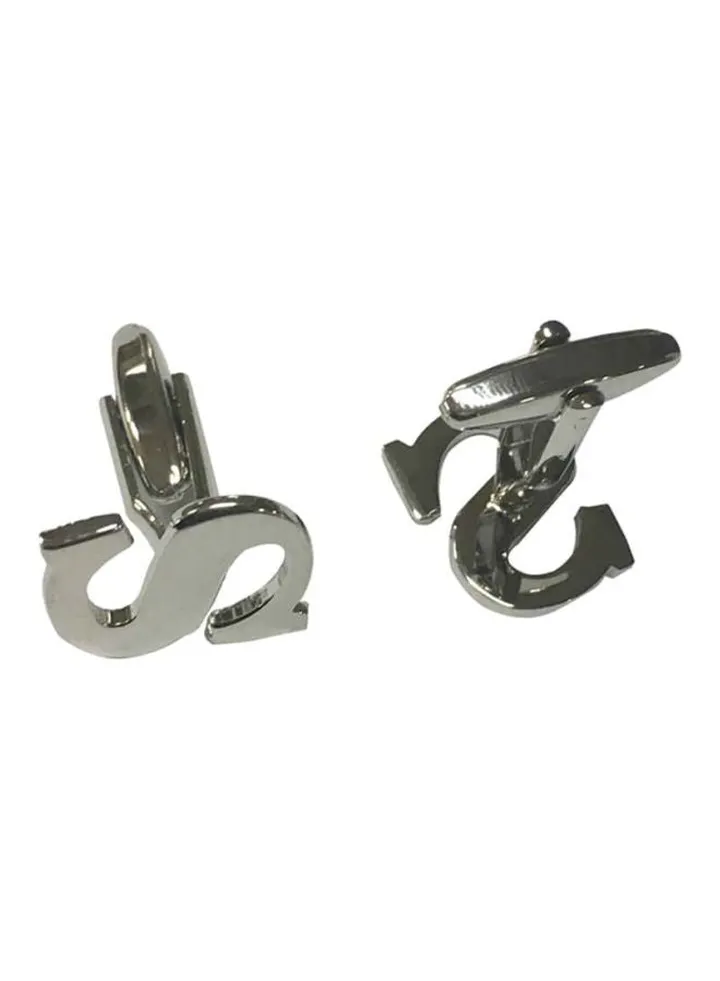 Letter S Brass Cufflinks