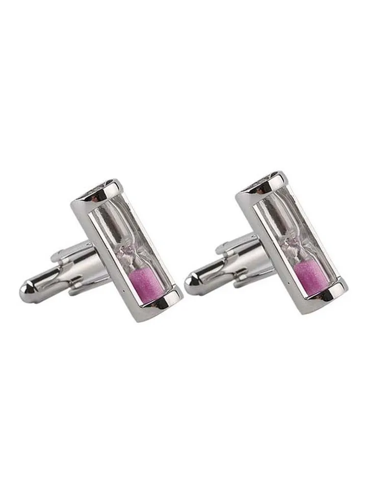 Crystal Hourglass Modelling Sample Fashion Cufflinks