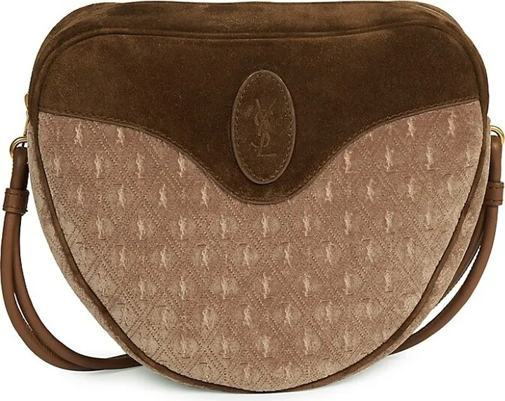 Le Monogramme Coeur Satchel In Velvet And Suede