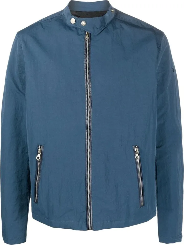 Zipped-Up Fastening Bomber Jacket