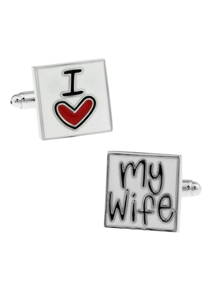I Love My Wife Shirt Cufflinks