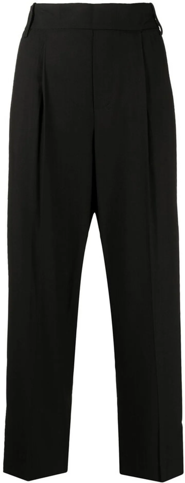 Drapey cropped-leg trousers