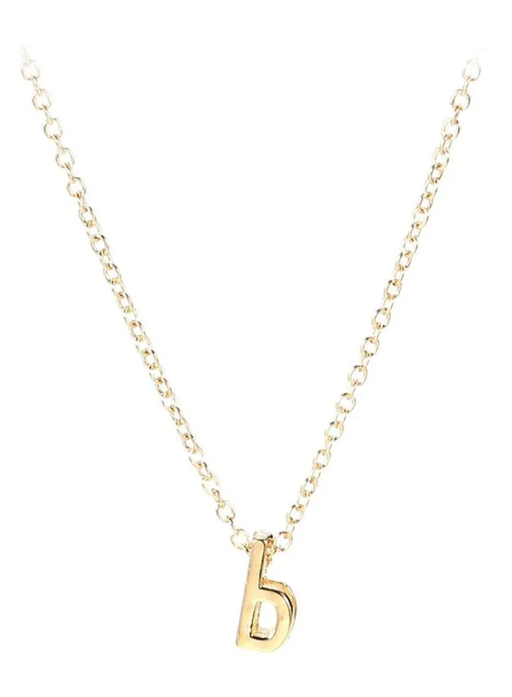 Gold Plating P Letter Pendant Necklace
