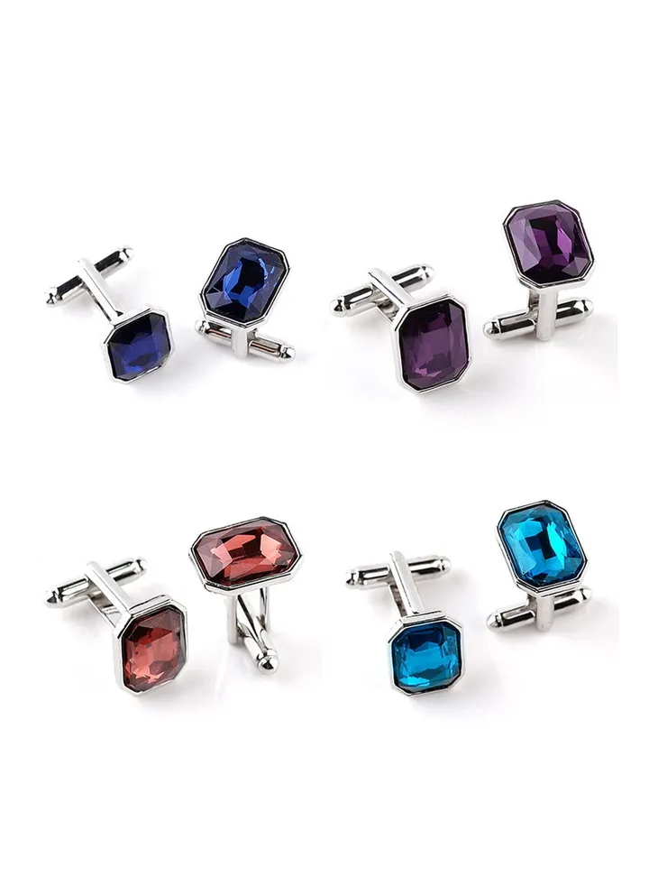 4 Pairs Cufflinks Set, fashion Cufflinks Set for Men, Women, Tuxedo Shirt Studs Fits Business Wedding Party Jewelry Gift