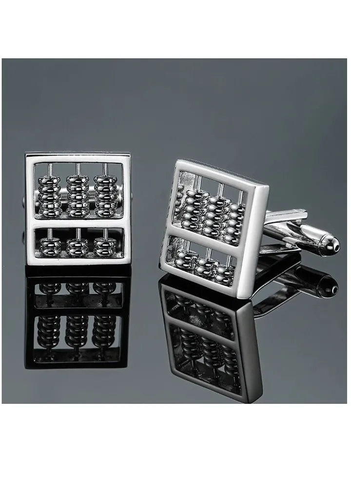 French Style Shirt Cufflinks Redwood Carbon Fiber Retro Pattern Cufflinks