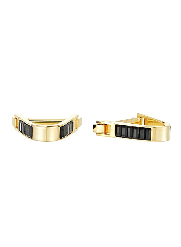 Stainless Steel Cufflinks V8177GB Gold/Black