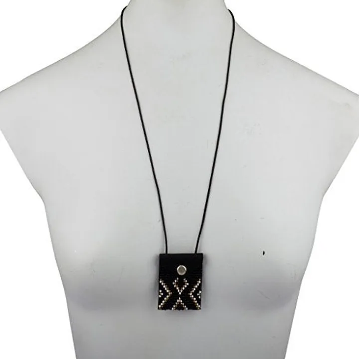 Brass Party Pouch Pendant Necklace