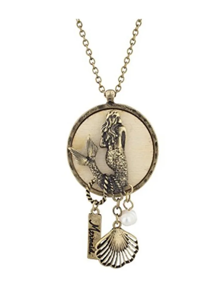 Brass Charm Pendant Necklace