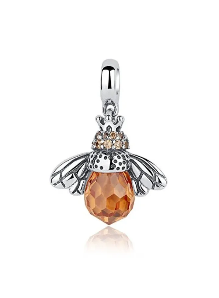 Silver Tone Brass Charm Pendant Necklace