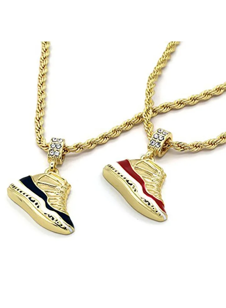 Brass Rope Chain Pendant Necklace