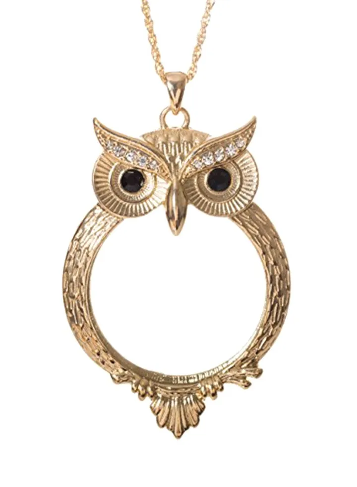 Alloy Owl Pendant Necklace