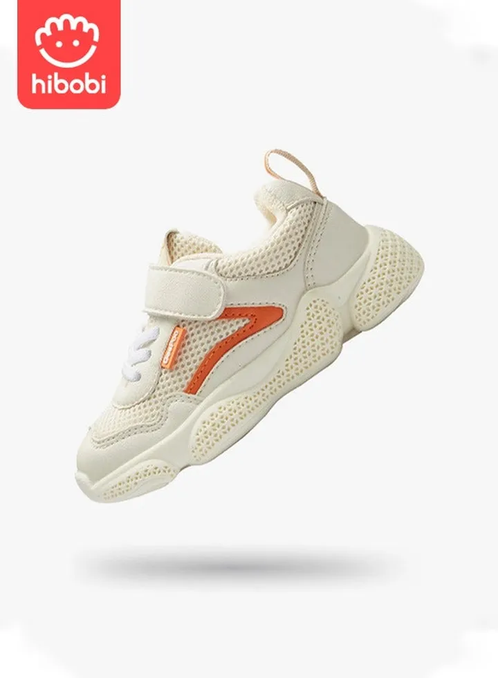 Kids Sneakers Knitted Breathable Mesh Running Shoes for Boys Girls - Beige