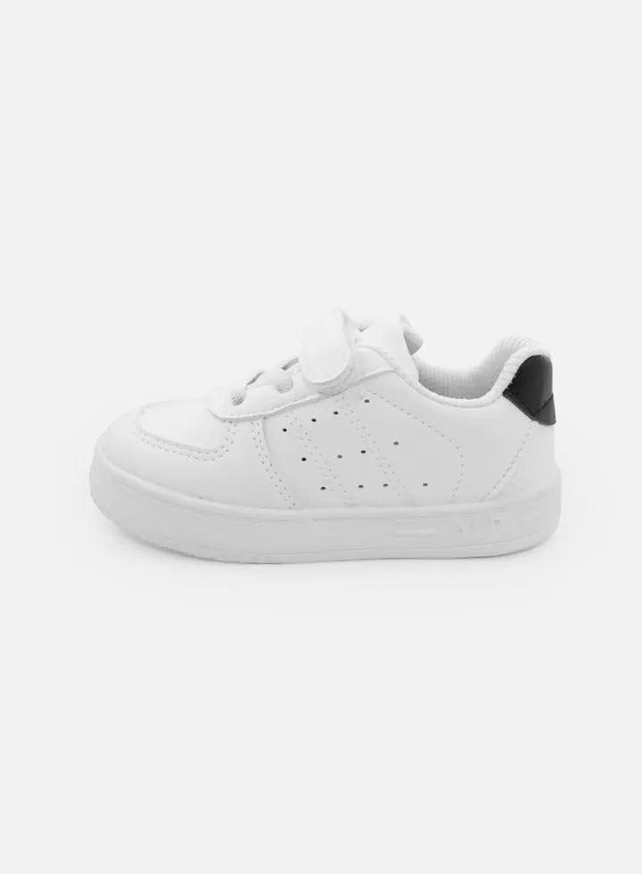Children's Casual Low-Top Velcro Sneakers - White