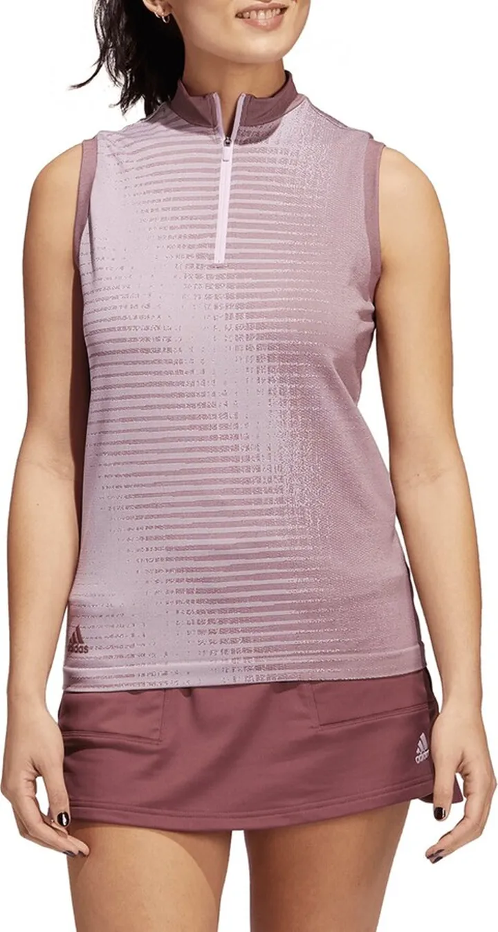 PRIMEKNIT Sleeveless Zip Polo