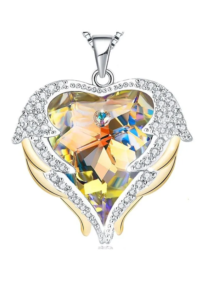 Brass Heart Shaped Pendant Necklace