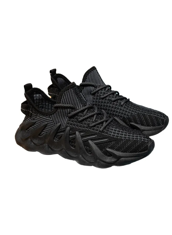 Men's Fashionable Fly Knit Sports Coconut Shoes Round Toe Casual Shoes Men's Running Shoes