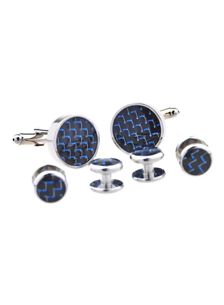 Stainless Steel Luxurious Tuxedo Shirts Cufflinks And Dress Shirt Studs Set
