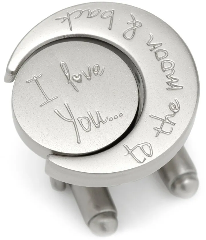 Ox & Bull Trading Co. Men's Love You to The Moon and Back Cufflinks