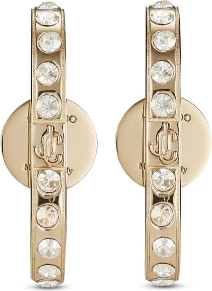 Crystal-Embellishment Cuff Earrings