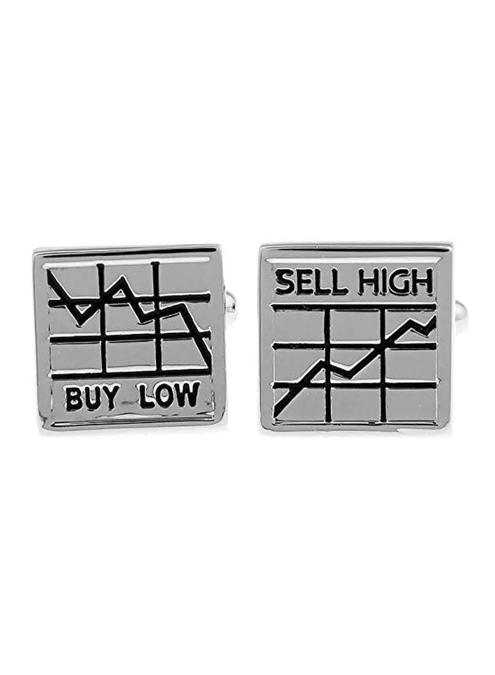Buy Low And Sell High Design Copper Cufflinks