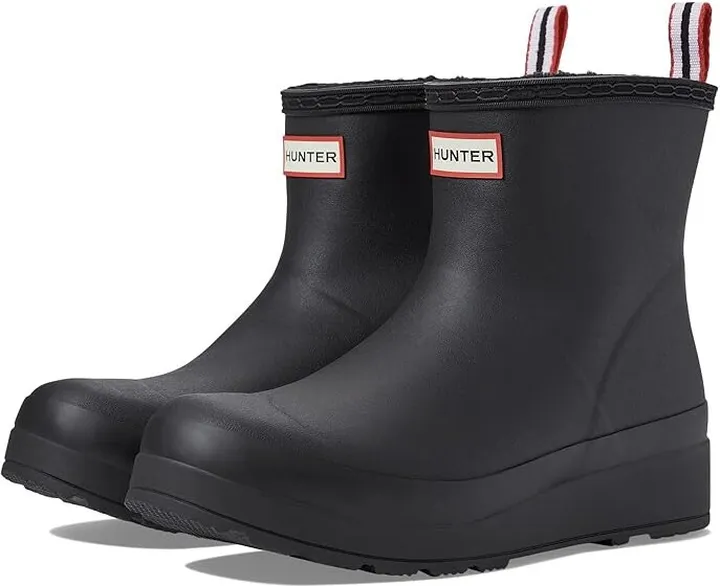 Hunter Play Short Sherpa Insulated Boot (Black) Women's Rain Boots