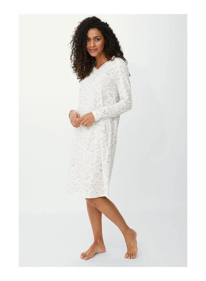Floral Print Jersey Short Sleeve Nightdress