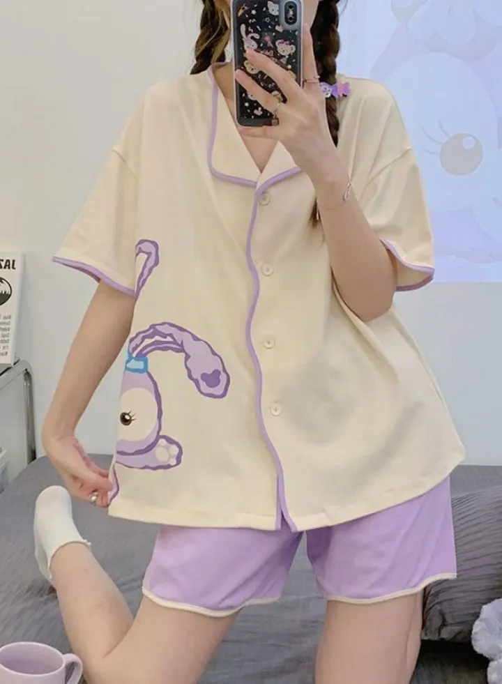 Korean version of sweet and cute cartoon home clothes