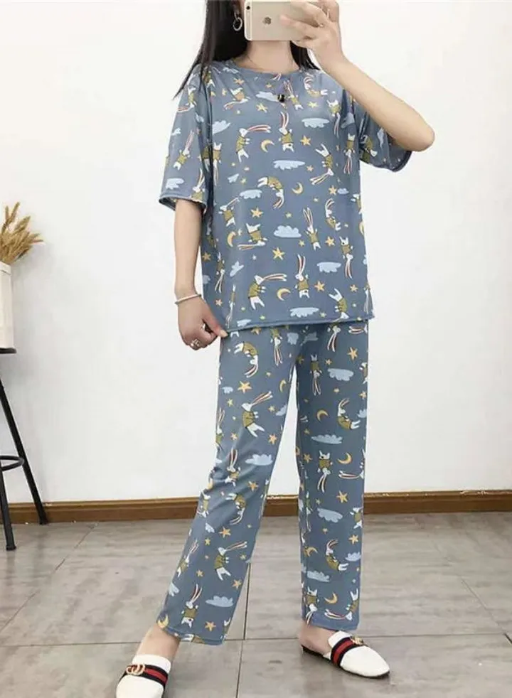 Casual cute cartoon thin home clothes