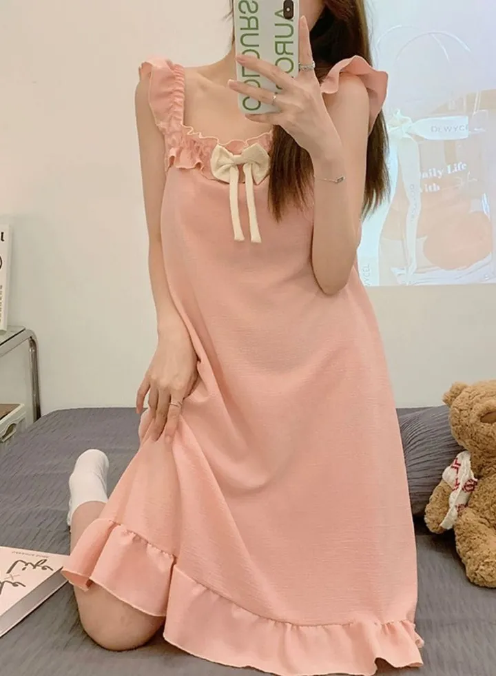 Bow Knot Sweet Camisole Pajamas