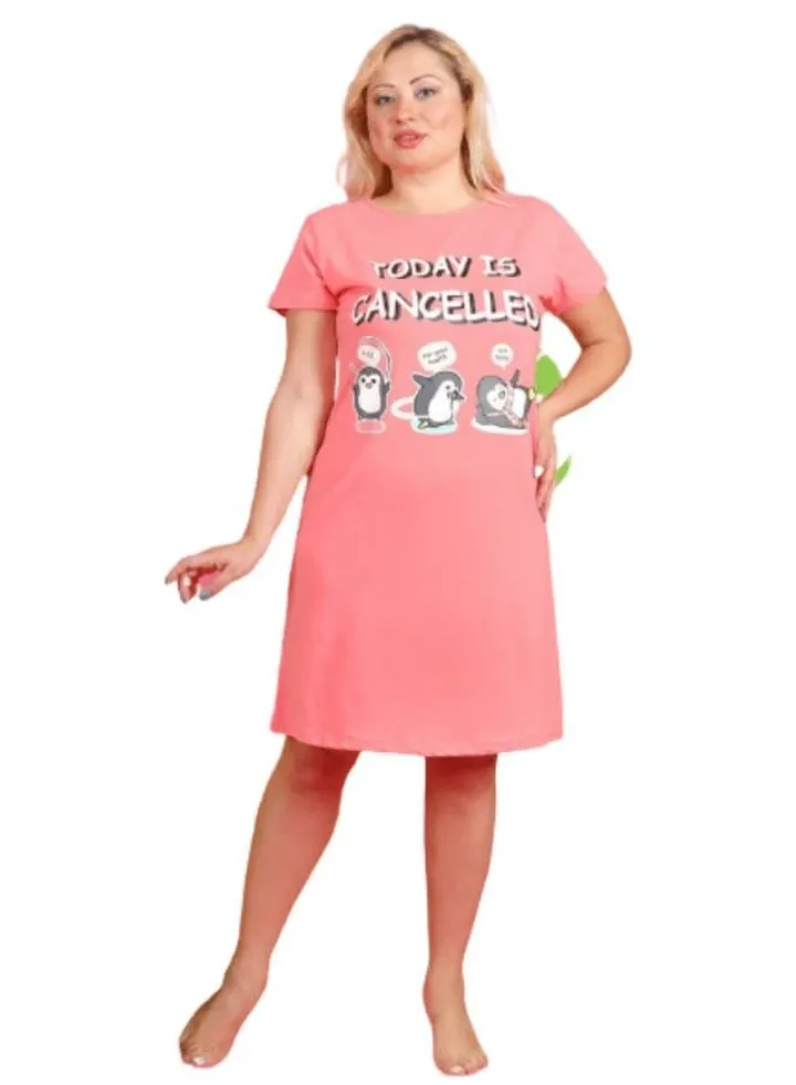 Large size cotton nightgown