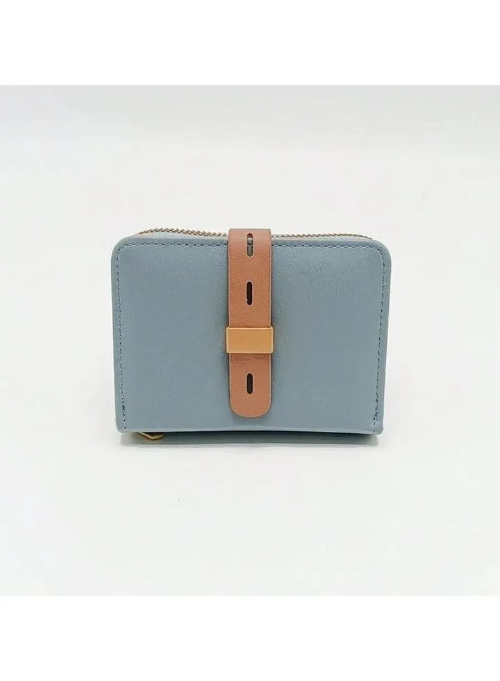 Blue leather wallet
