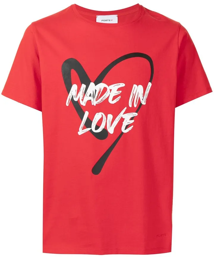 slogan-print short-sleeved T-shirt