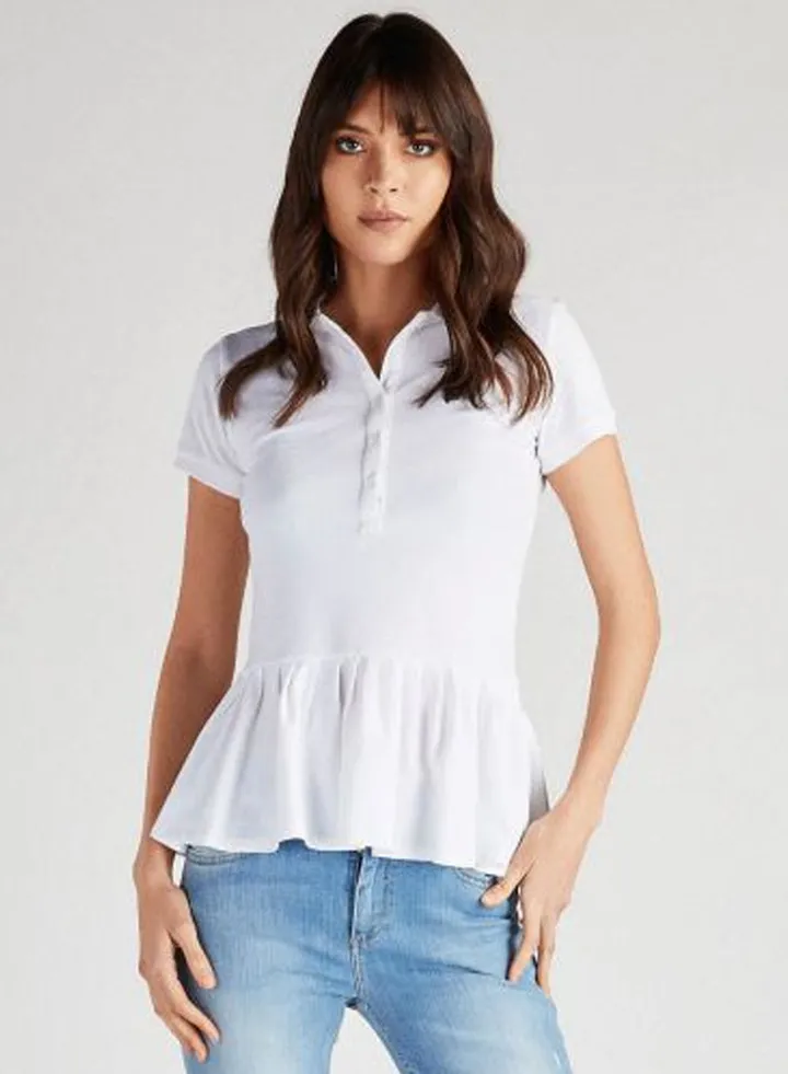 Slim Fit Sport Polo White
