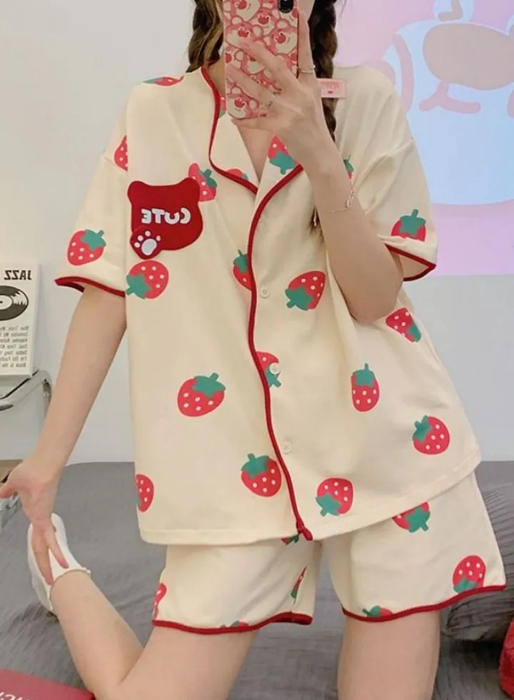 Korean version of sweet and cute cartoon home clothes