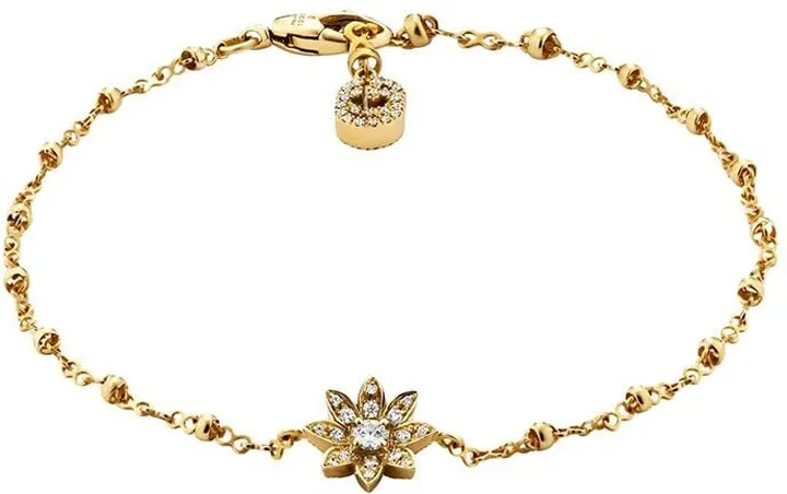 18kt yellow gold Flora diamond bracelet