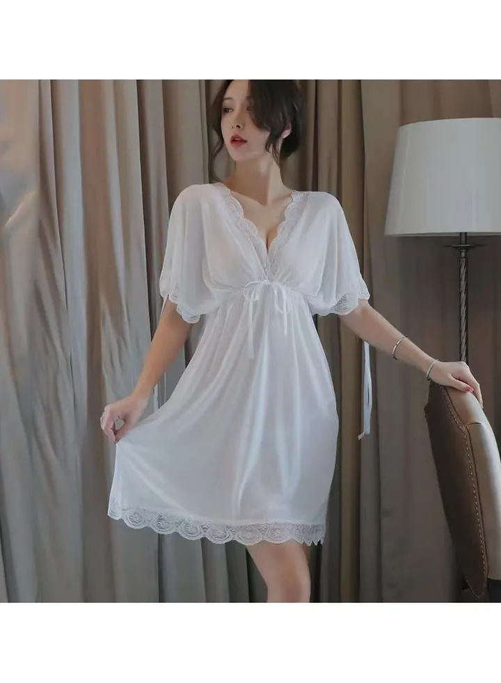 Lace Detail Backless Nightdress